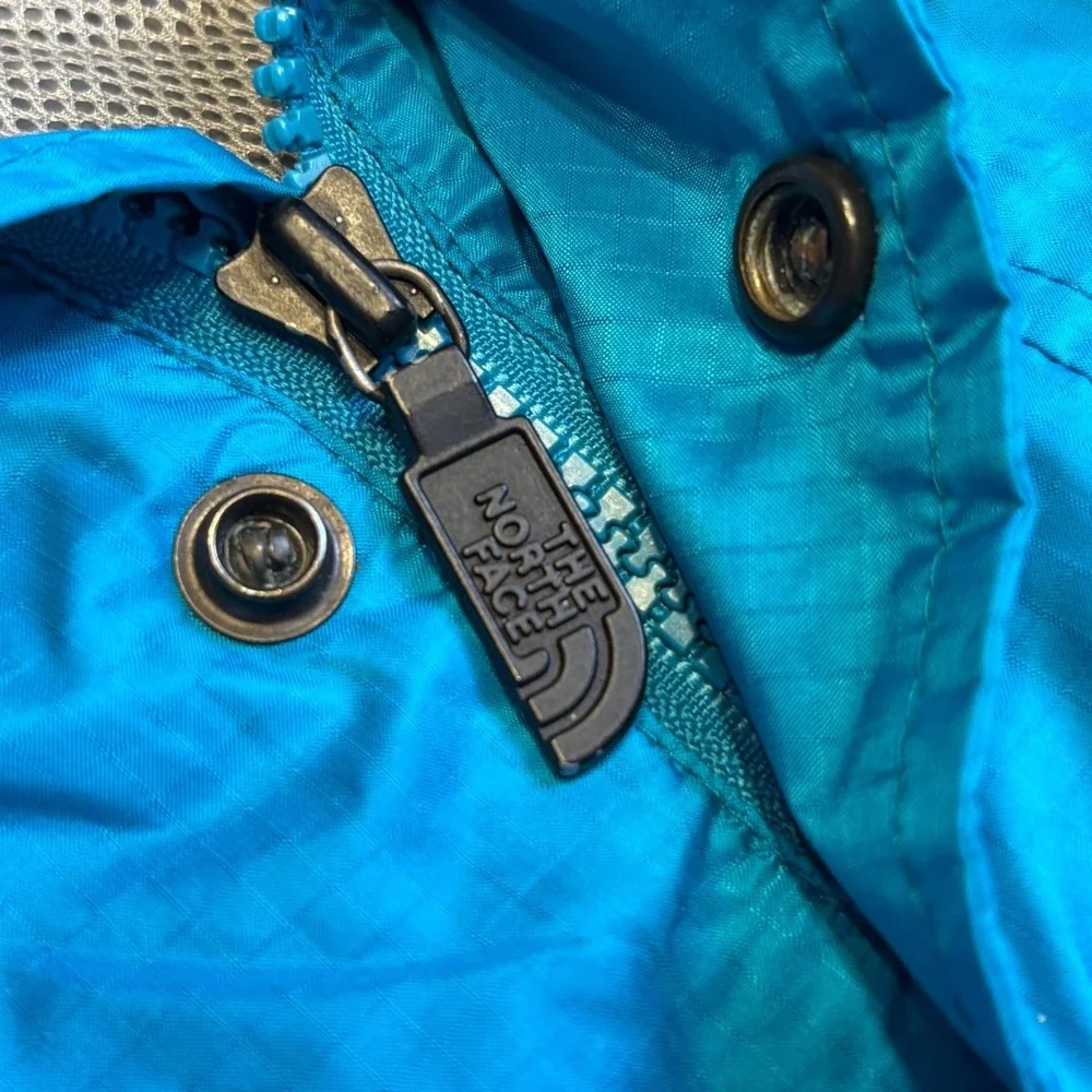 VTG The North Face Anorak Jacket 90s Mens XL Teal Purple ColorBlock Windbreaker‎